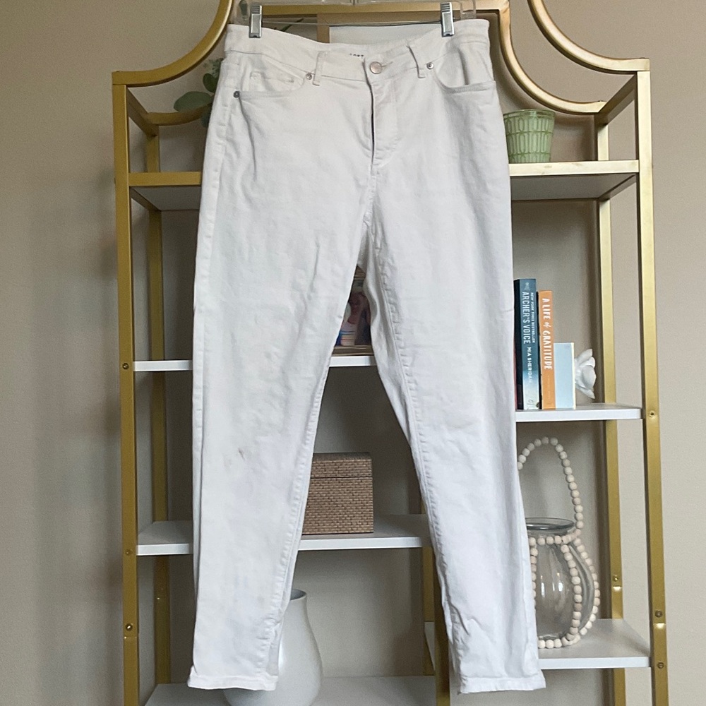 LOFT White Skinny Stretch Jeans